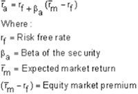 Capital asset pricing model formula